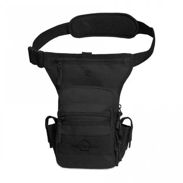Pentagon MAX-S 2.0 Thigh Pouch 3,7lt-Αδιάβροχο Τσαντάκι Μηρού 3,7 Λίτρων - 01-Black-Μαύρο