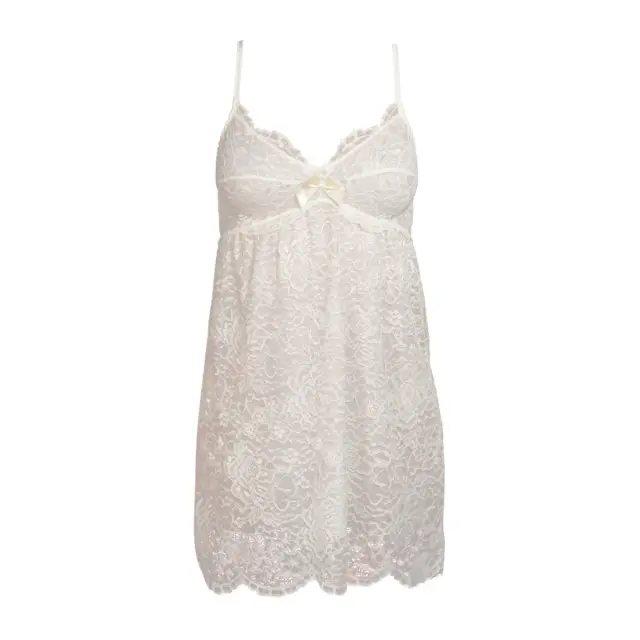 Miss Rosy Γυναικείο Chemise Δαντέλα, Χρώμα Ιβουάρ 2