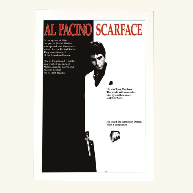 Αφίσα Al Pacino Scarface 61x91,5εκ Κορνίζα Ξύλινη Σε 10 Χρώματα Με Ακρυλικό Τζάμι Άθραυστο K1041+PP30091#09