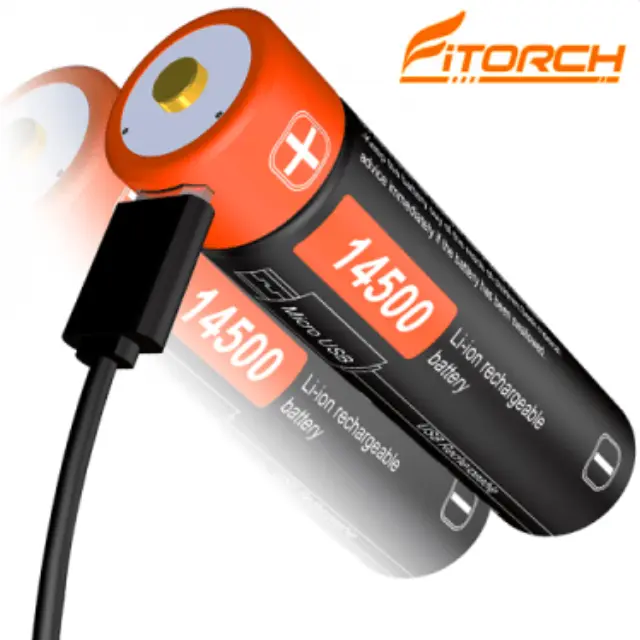 FITORCH UC14R ΜΠΑΤΑΡΙΑ ΛΙΘΙΟΥ ΜΕ USB 14500-750mAh FITORCH