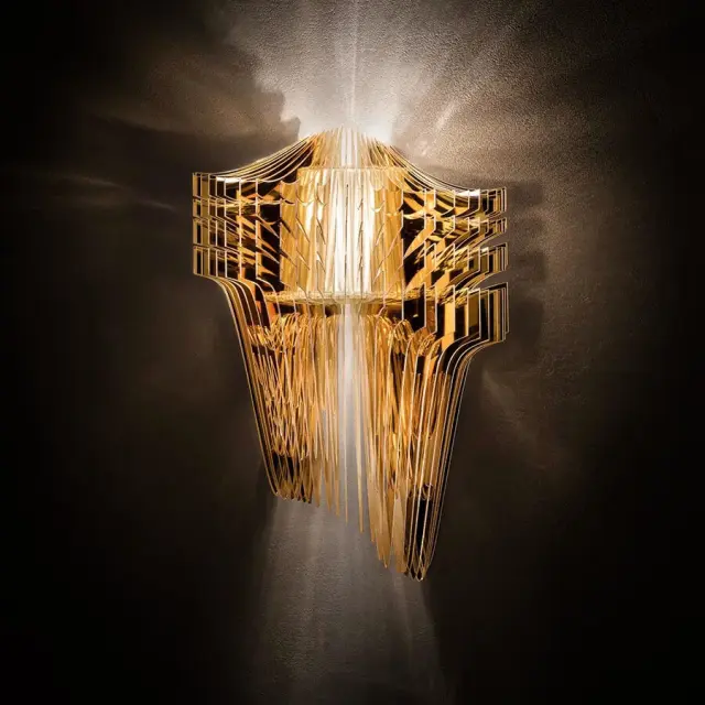 Aria Gold Small Απλίκα Τοίχου Χρυσό