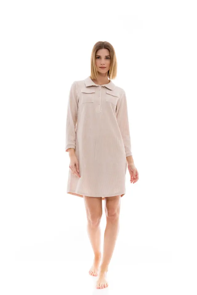 W1443 - Skin - NIGHTGOWN VELVET STRIPE
