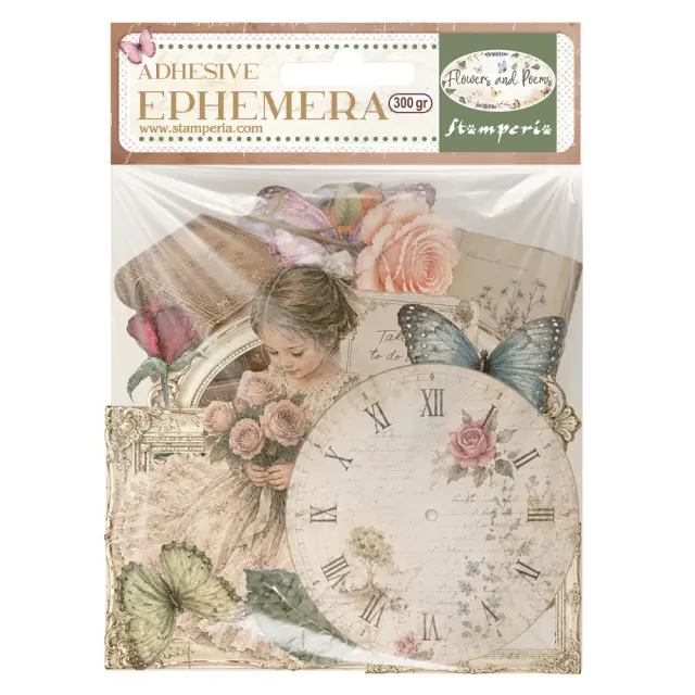 Αυτοκόλλητα Die Cuts-Ephemera Stamperia, Flowers and Poems