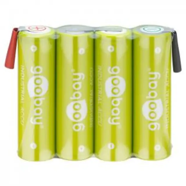 Επαναφορτιζόμενη μπαταρία 4.8V 2100mAh AA (Mignon) Ni-MH με λαμάκια. 2