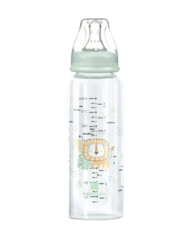 Kikka Boo Μπιμπερό Γυάλινο 240ml Savanna Mint 31302020118