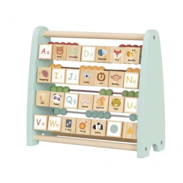 Tooky Toy Άβακας Διπλής Όψης Από Ξύλο TJ558N 2