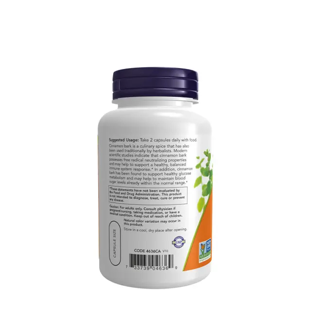 Now Foods Cinnamon Bark 600 mg 3