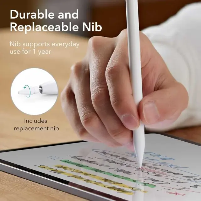 ESR Digital+ Magnetic Stylus Pen to Apple iPad White 3