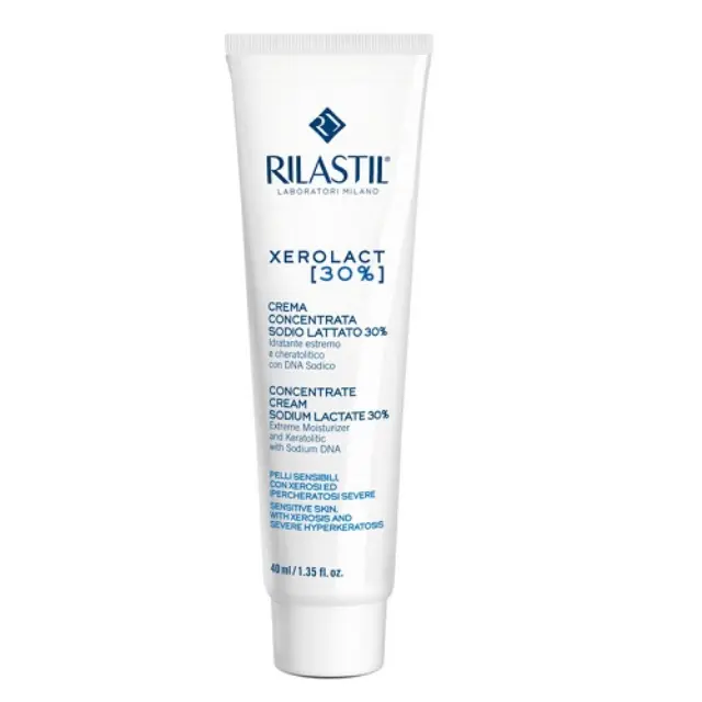 RILASTIL Xerolact Concentrate Cream Sodium Lactate 30% Συμπυκνωμένη κρέμα για τη Ξηροδερμία & την έντονη Υπερκεράτωση, 40ml