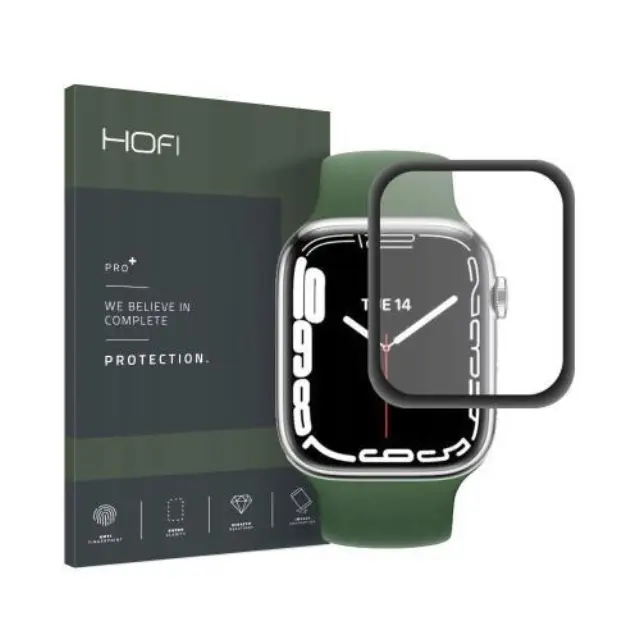 Hybrid Nano Glass Hofi Pro+ Apple Watch 7/ 8/ 9 41mm Μαύρο (1 τεμ.) N57211