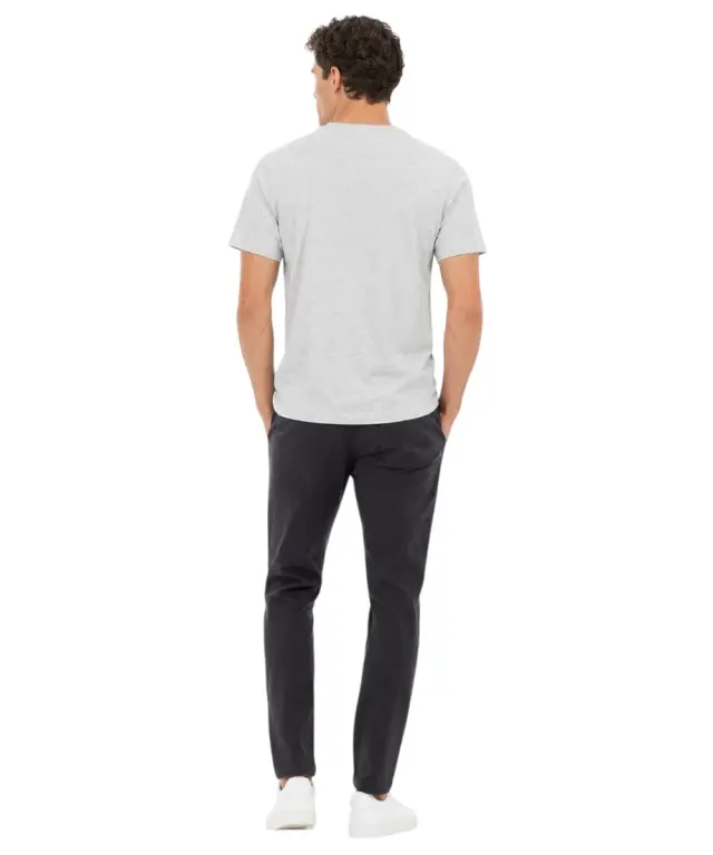 Lotto - Ανδρικό Κοντομάνικο Αθλητικό T-Shirt 466013-GREYME Γκρι 3