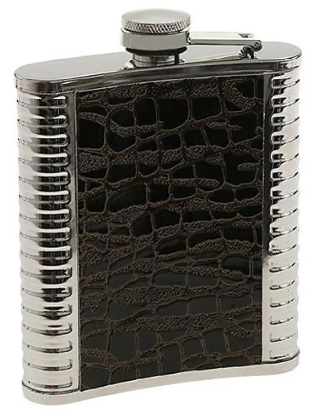 Hip Flask Φλασκί Ποτού Reptile Chrome (F007) - 210ml 2