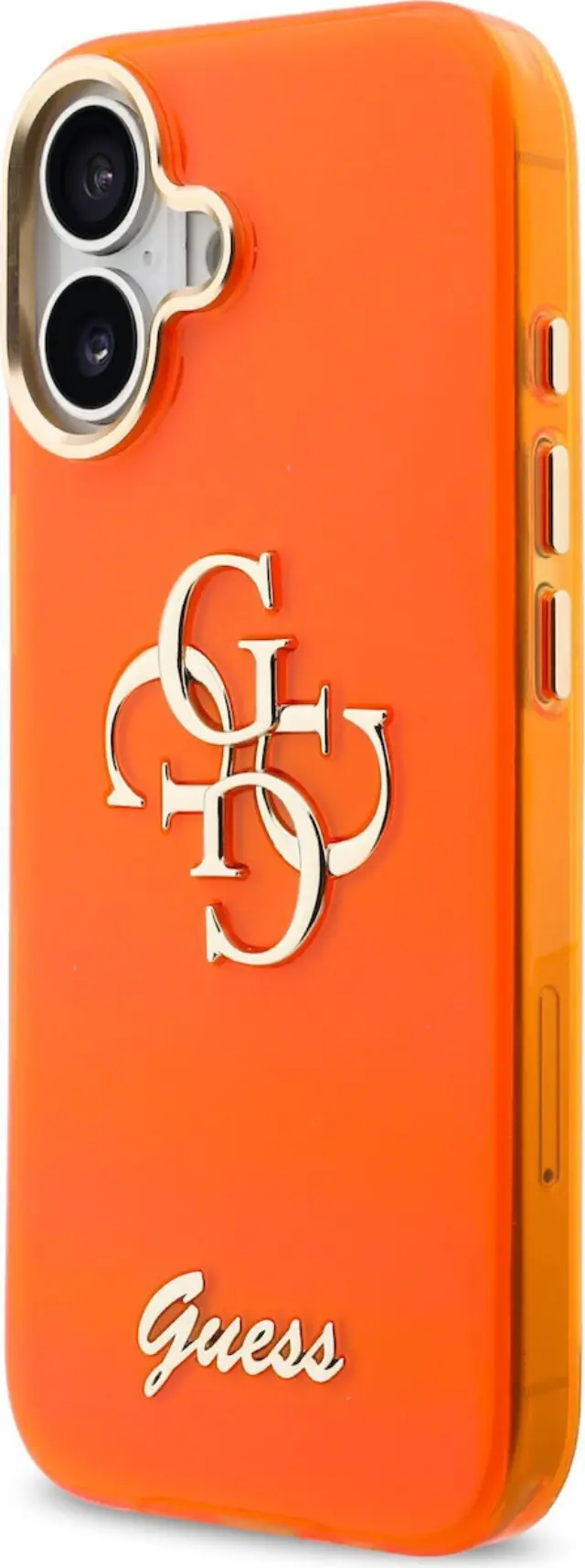 Guess IML 4G Script Metal Logo Case for iPhone 17 Orange 3