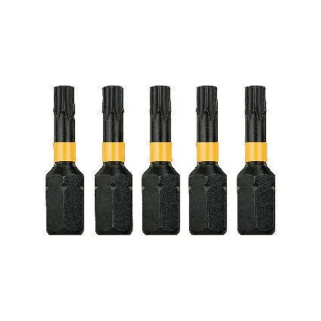 Pack of 5 T20 x 25mm Impact Torsion Driver Bits DT7381T-QZ DeWalt