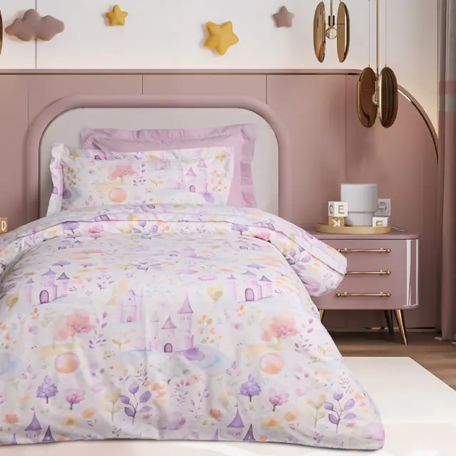 Σετ Παιδική Παπλωματοθήκη Μονή 2 Τεμαχίων Das Kids 4989 Lilac 160x240