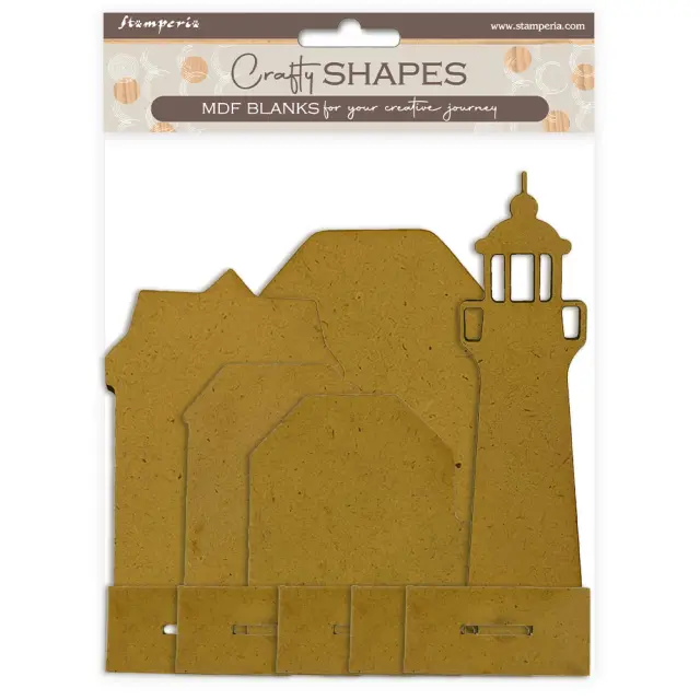 Διακοσμητικά σχέδια MDF, Stamperia, Silent Sea, Σπίτια με βάση