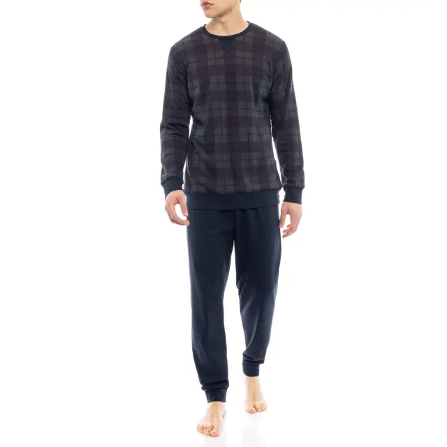 Ανδρική πιτζάμα Homewear Red Gray Jaquard W-M645 Ulisse