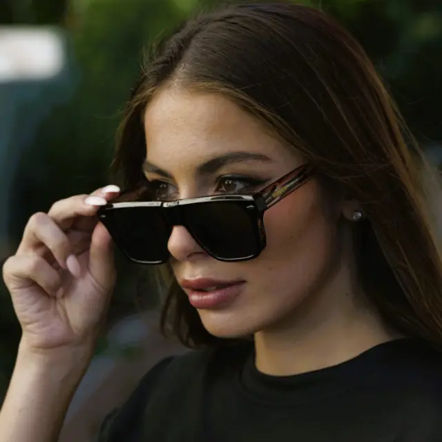 Ghetto Square Luxury Sunglasses Leopard Patten Frame Unisex 3