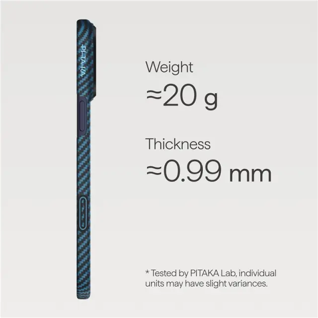 Pitaka Ultra-Slim Case, Blue/Grey - iPhone 17 Pro 2