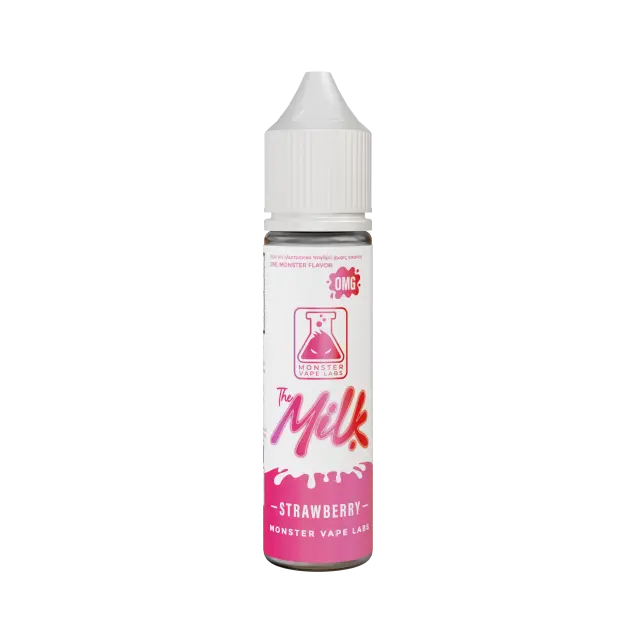 The Milk Strawberry 15ml (60ml) - Monster Vape Flavorshots