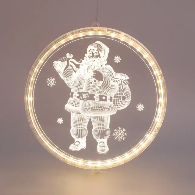 AcaLight Offer 3D ΑΓΙΟΣ ΒΑΣΙΛΗΣ ΑΚΡΥΛΙΚΟ 24 LED ΣΤΑΘΕΡΑ ΘΕΡΜΟ ΛΕΥΚΟ USB ΜΕ ΚΑΛΩΔΙΟ IP20 210X216mm