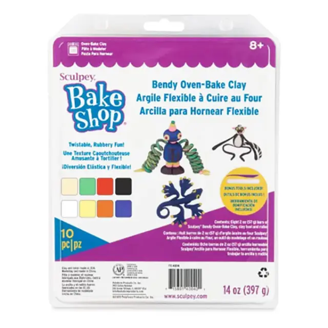 Sculpey Bake & Bend Εύκαμπτος Πηλός Σετ 8 Χρωμάτων