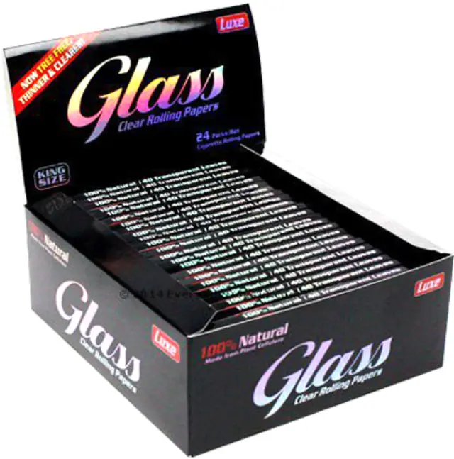 Glass Clear Χαρτάκια - Διάφανο - King Size 24τεμ.