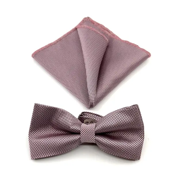 Pale Violet Παπιγιόν Τύπου Oxford Σετ με Μαντήλι