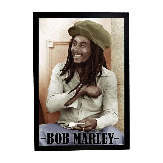 Αφίσα Bob Marley Rolling Papers 61 X 91,5εκ PP34883 + Κορνίζα Ξύλινη Χρώμα Μαύρο Με Ακρυλικό Τζάμι Άθραυστο K1041-69
