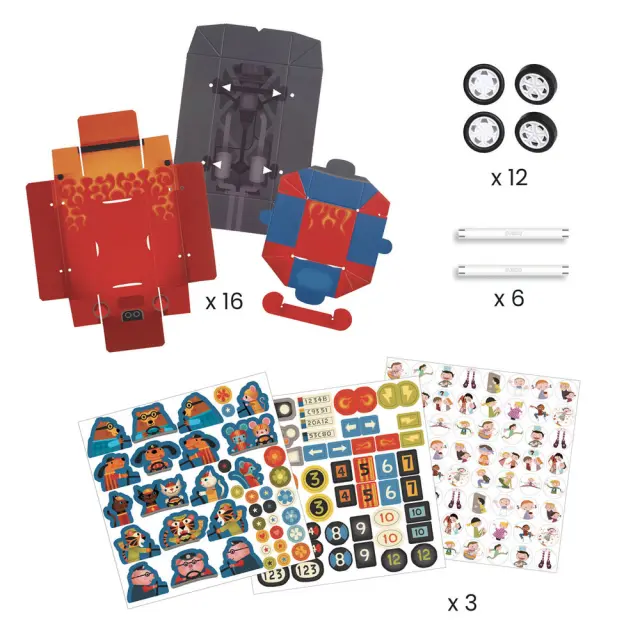 Djeco DIY Φτιάχνω Αγωνιστικά Αυτοκίνητα Grand Prix (5+ ετών) 07932 2