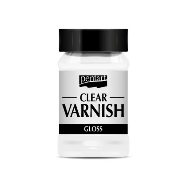 Βερνίκι διαφανές γυαλιστερό διαλύτου Clear Varnish Glossy ,100ml Pentart