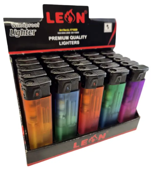 25x Leon Αναπτήρας Αντιανεμικός - Μεγάλος Bicolor Turbo (171000)