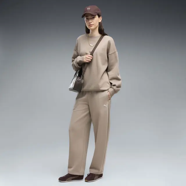 Puma Women's Essentials Relaxed Barrel Leg Fleece Pants Μπεζ 695423-81 (Puma) 3
