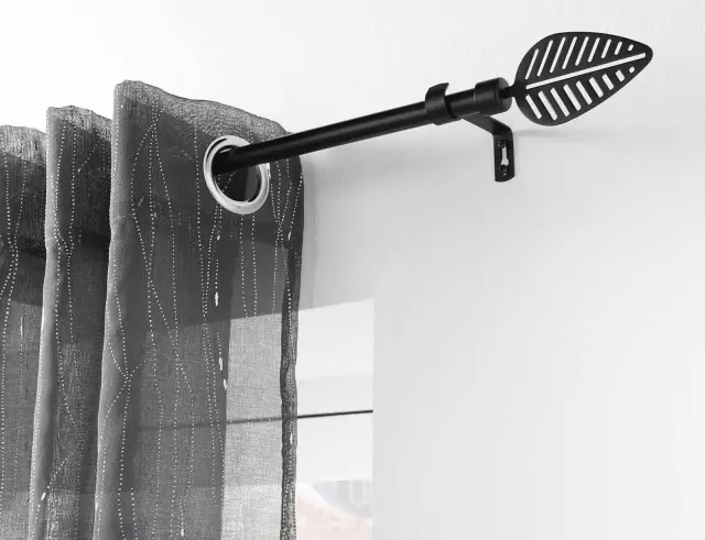 Μονό Κουρτινόξυλο Stylea Douceur d'intérieur με διάμετρο 19mm και επέκταση 120 - 210cm - Black 1900539