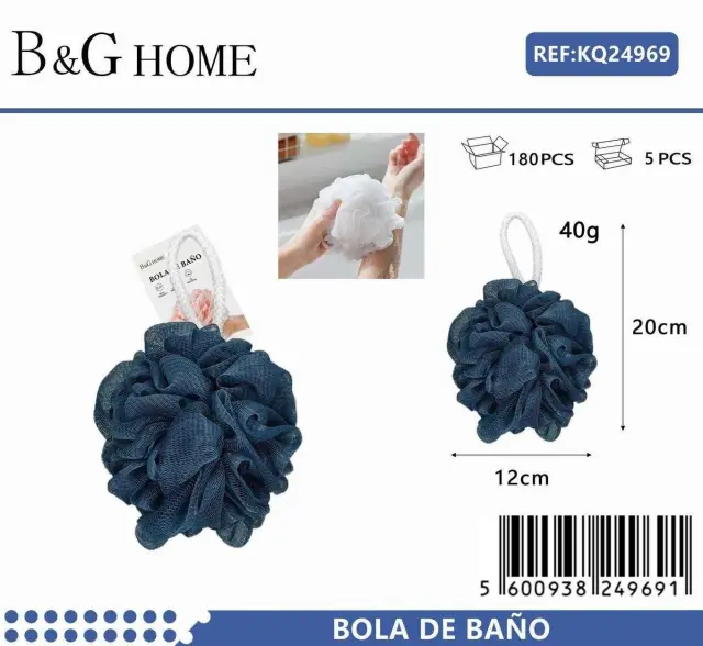 Σφουγγάρια μπάνιου δίχτυ σε σετ 6Χ - Blue - 24969 2