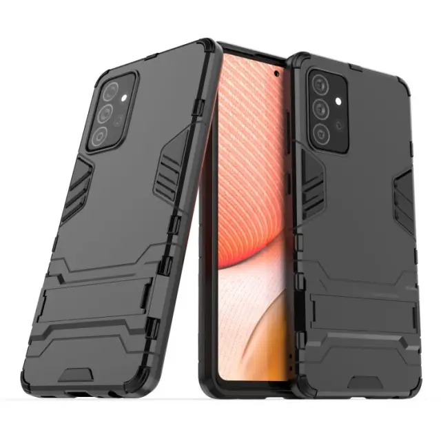 Θήκη Κάλυμμα Πλάτης Με Δυνατότητα KickStand για Samsung Galaxy A72 - Μαύρο OEM