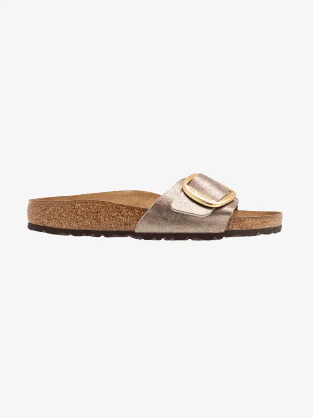 Birkenstock Πέδιλα Γυναικείο Birko-Flor(ανθεκτικό υλικό της Birkenstock-επιτρέπει την επαφή με το νερό) Μπρονζέ BIR/MADRID BIG BUCKLE 1016237 TAUPE 3