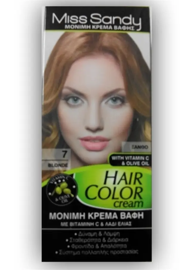 Miss Sandy Hair Color Cream 7/0 Ξανθό 60ml