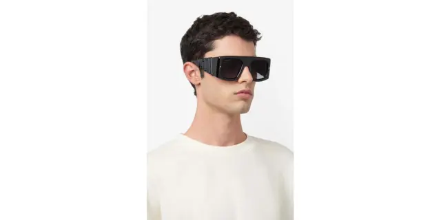 Dsquared2 Icon Unisex Γυαλιά Ηλίου με Μαύρο Κοκκάλινο Σκελετό και Μαύρο Φακό ICON 0024/S 8079O 2