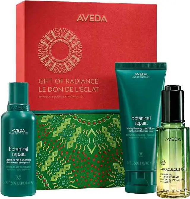 Aveda Botanical Repair Gift Of Radiance Σετ Περιποίησης Μαλλιών: Strengthening Shampoo 100ml & Strengthening Conditioner 100ml & Miraculous Oil High-Shine Hair Concentrate 50ml