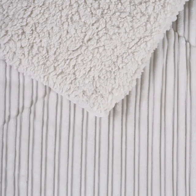 Κουβερτοπάπλωμα sherpa μονό ιβουάρ 160x220cm Das Home 1178 2