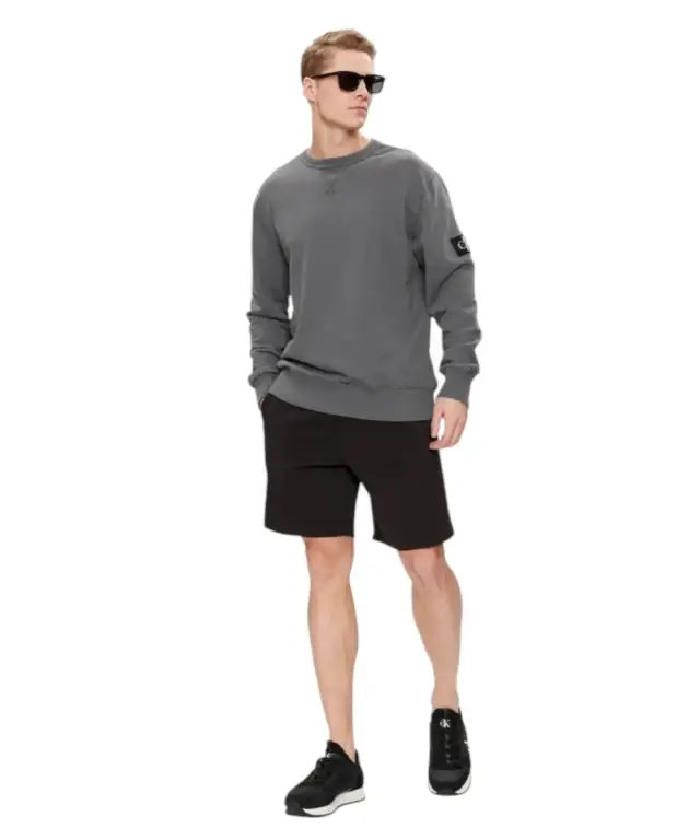 Calvin Klein - Badge Ανδρικό Φούτερ Regular Fit J30J325145-PT2 Γκρι - XL 2