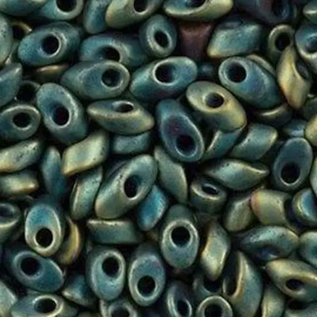Χάντρα Miyuki Long Magatama 4x7mm - LMA-2008 - Matte Metallic Patina Iris ~10gr