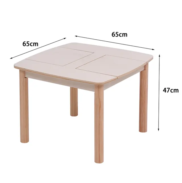 ΤΡΑΠΕΖΑΚΙ ΠΑΙΔΙΚΟ ΜΕ ΑΠΟΘ.ΧΩΡΟΥΣ FB918339.01 MDF & ΣΥΜΗΔΑ ΣΕ ΦΥΣΙΚΟ 65x65x47Υεκ 3