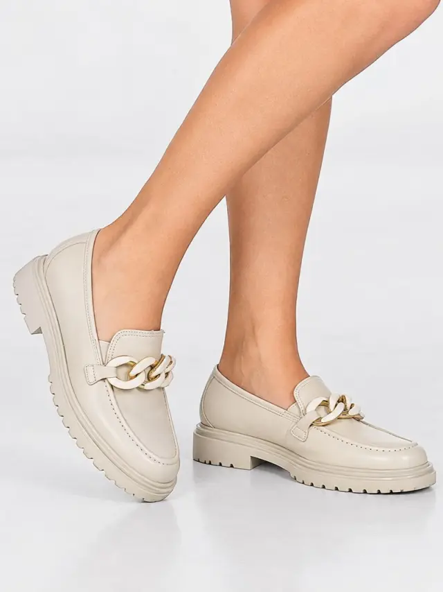 Gabor Μοκασίνια-Loafers Γυναικείο δέρμα Μπεζ GAB/52554 60-LATTE - 40 2