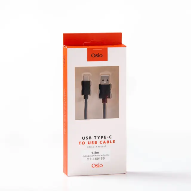 Καλώδιο USB Σε USB Type-C 1.8m OSIO OTU-5918B 2