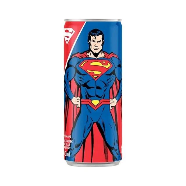 Superman Sour Blue Raspberry Soda Drink 250ml (βατόμουρο)