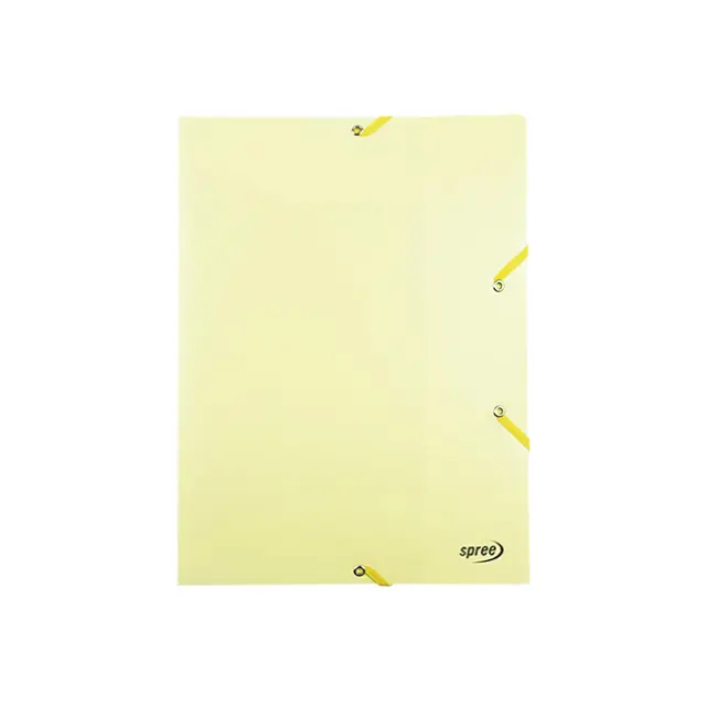 Spree Φάκελος Λάστιχο PP A4 Pastel Κίτρινο (SP-75821)