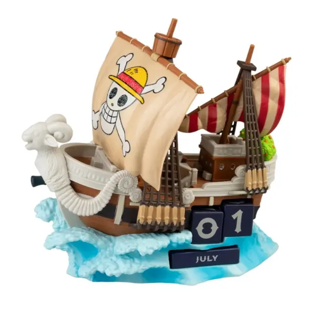 Διακοσμητικό 3D Ημερολόγιο One piece- Going Merry - Resin 3D Perpetual Calendar