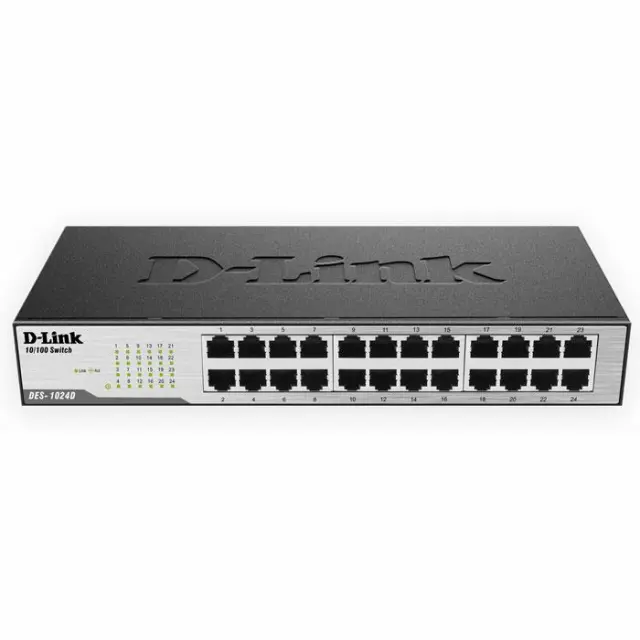 24-Port Ethernet 10/100 Unmanaged Desktop Rackmount Switch